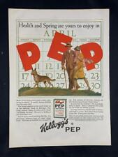 Magazine Ad* - 1927 - Kellogg's PEP Cereal - April picture