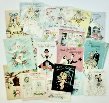LOT Vintage Wedding Bridal Shower Gift Cards 1950-1960s Hallmark Norcross Gibson picture