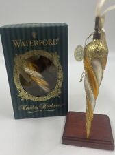 Waterford Holiday Ornaments X2 Nostalgic Collection Golden Icicle Blown Glass picture