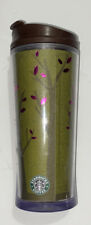 RARE Starbucks Green Trees Purple Holographic Leaves Tumbler. 12oz. 2009 TRIPPY picture