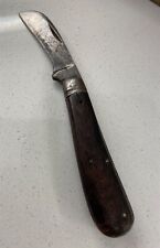 Vintage Wood Handle One Blade Pocket Knife picture