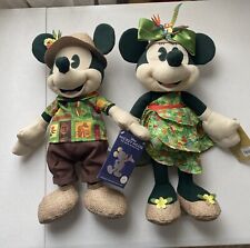 Disney Parks Mickey & Minnie Tiki Main Attraction Plush 17” New With All Tags picture