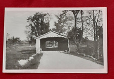 1950s Boes PHOTO POST CARD BROOKS COVERED BRIDGE Washingtonville, New York picture