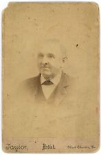 CIRCA 1880'S CABINET CARD  KIND OLDER MAN SWEET SMILE TAYLOR WEST CHESTER PA picture