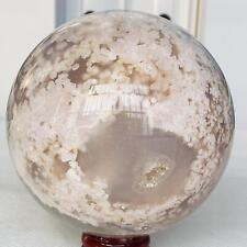 1700g Natural Cherry Blossom Agate Sphere Quartz Crystal Ball Healing picture
