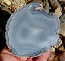 GORGEOUS LIGHT BLUE MEXICAN COCONUT AGATE  13.4oz NATURAL COLOR, DISPLAY AGATE picture