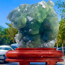 27.5LB Rare Transparent Green Cube Fluorite Mineral Crystal Specimen/China picture