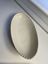 Vintage Lenox Scalloped Oval 13”/6” Bowl  Accents Centerpiece Cream Gold Edge picture