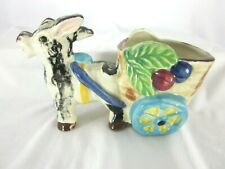 Vintage Donkey Pulling Cart Planter Made in Japan picture