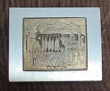 Vintage MMA Museum of Modern Art Trinket Box Silver Gold Trees Building picture