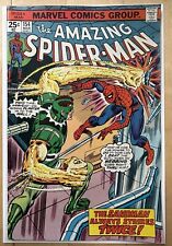 Amazing Spider-Man #154 Bronze Age Marvel 1976 Sandman MVS Still Intact F/Fine+ picture