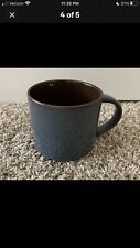 Starbucks 2014 Blue Brown Glazed Artisan Stackable Coffee Mug Cup 14 OZ- WOW picture