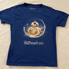 WDI Disney Imagineering 2017 D23 Shirt BB8 Star Wars Youth Size Small Blue picture