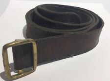 Antique Leather Rifle Sling with Brass Hardware - Military or Muzzle Loader picture