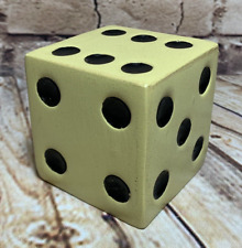 VTG Large Oversized Dice 2.25” Single Die Jumbo Retro Yellowed Old Paperweight picture