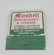 Mirabell Restaurant Lounge German Austrian CHICAGO 3454 W Addison FULL Matchbook picture
