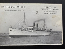 Puerto Rico, ca1900s, VAPOR / STEAMSHIP, Haiti, TARJETA POSTAL, POST CARD picture