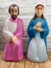 Vintage Empire Blow Molds Nativity Mary and Joseph light up picture