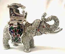 Jeweled Maharaja Elephant Trinket Box Made with Swarovski Crystals  & Enamel picture