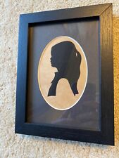 Vintage Hand Cut Silhouette-Framed-Young Girl Circa 1950s/60s picture