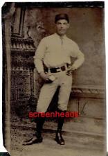 EARLY BASEBALL PLAYER TINTYPE PHOTO picture
