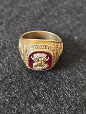 Vtg Loyal Order Of Moose 10k Gold Ring W/ RUBY 12.1g Stamped SIGNED Morgan's picture