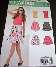 New Look Pattern 6981 Tunic Top with Drape Pleated Flared Skirt Size 8-18 Uncut picture