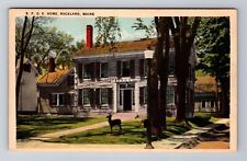 Rockland ME-Maine, B.P.O.E. Home, Deer, Antique Vintage Souvenir Postcard picture