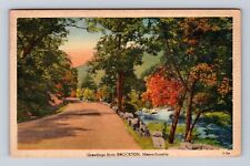 Brockton MA-Massachusetts, General Greetings, Antique Vintage Souvenir Postcard picture