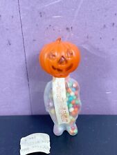 Rosen Halloween Pumpkin Head Jack O Lantern Candy Container Full Vintage picture