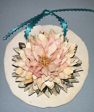 Seashell Flower Ornament XL Sand Dollar Intricately Made Colorful Beach Decor picture