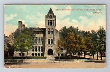 Arkansas City KS-Kansas, High School Building, Antique c1920 Vintage Postcard picture