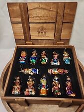 Thomas Pacconi 2002 Classic Collection Christmas Ornament Set 12 Bears Glass picture