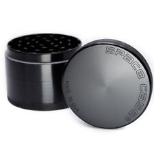 Black Space Case Herb Grinder 4 piece 63mm Spacecase High Quality Tobacco picture