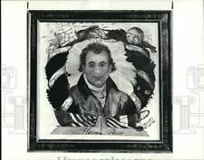 1985 Press Photo Restored Artwork on display Thomas Paine picture