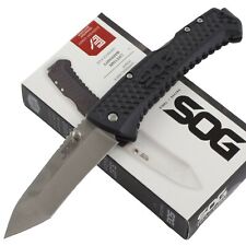 SOG Traction Black GRN Handle Lockback Pocket Knife picture