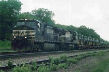 Train Photo - NS Norfolk Southern Carrying John Deere Tractors 4x6 #7556 picture