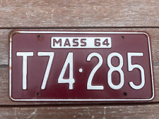1964 Massachusetts License Plate T74 285 picture