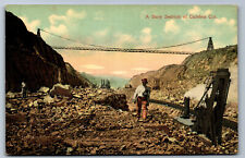 Postcard A Busy Section of Culebra Cut Panama Canal AD1 picture