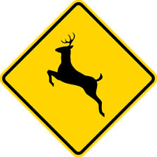3M EGP Reflective DEER CROSSING SYMBOL Road Warning Sign 24 x 24 picture