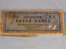 Antique Wonder Razor Hones Shapleigh Hardware St Louis Mo & Instructions picture