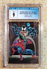 1992 Marvel Masterpieces, Spider-Man Vs Venom Battle Spectra, CGC 9 Mint. picture