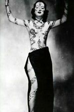Antique Circus Tattoo Lady Photo 1220b Oddleys Strange & Bizarre picture