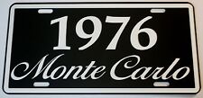 1976 76 MONTE CARLO METAL LICENSE PLATE 350 400 454 SS LOWRIDER CHEVY picture