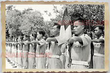 40s WW2 Vietnam TAY NINH CAO DAI MILITARY ARMY SOLDIER GUN Vintage Photo 30256 picture