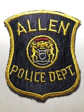 Allen Michigan Police Patch ~ RARE Disbanded Agency picture