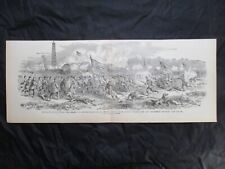 1885 Civil War Print - Federal Troops Charge Confederates, Sucessionville, 1862 picture