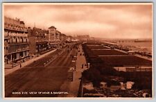BIRDS EYE VIEW OF HOVE AND BRIGHTON DENNIS 1918 VINTAGE POSTCARD Print Photo picture
