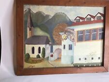 Bergwirt Hotel & Gasthof  Germany Hand Painting in 1945  20x26in  Great shape. picture