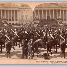 1897 Washington DC President McKinley Inaugural Address Stereoview Photo V29 picture